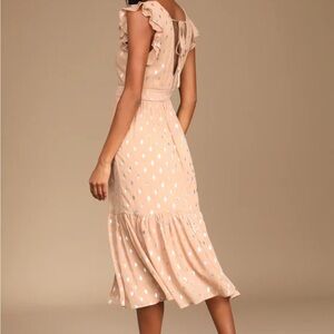 Lulus mauve and silver tiered ruffled dress